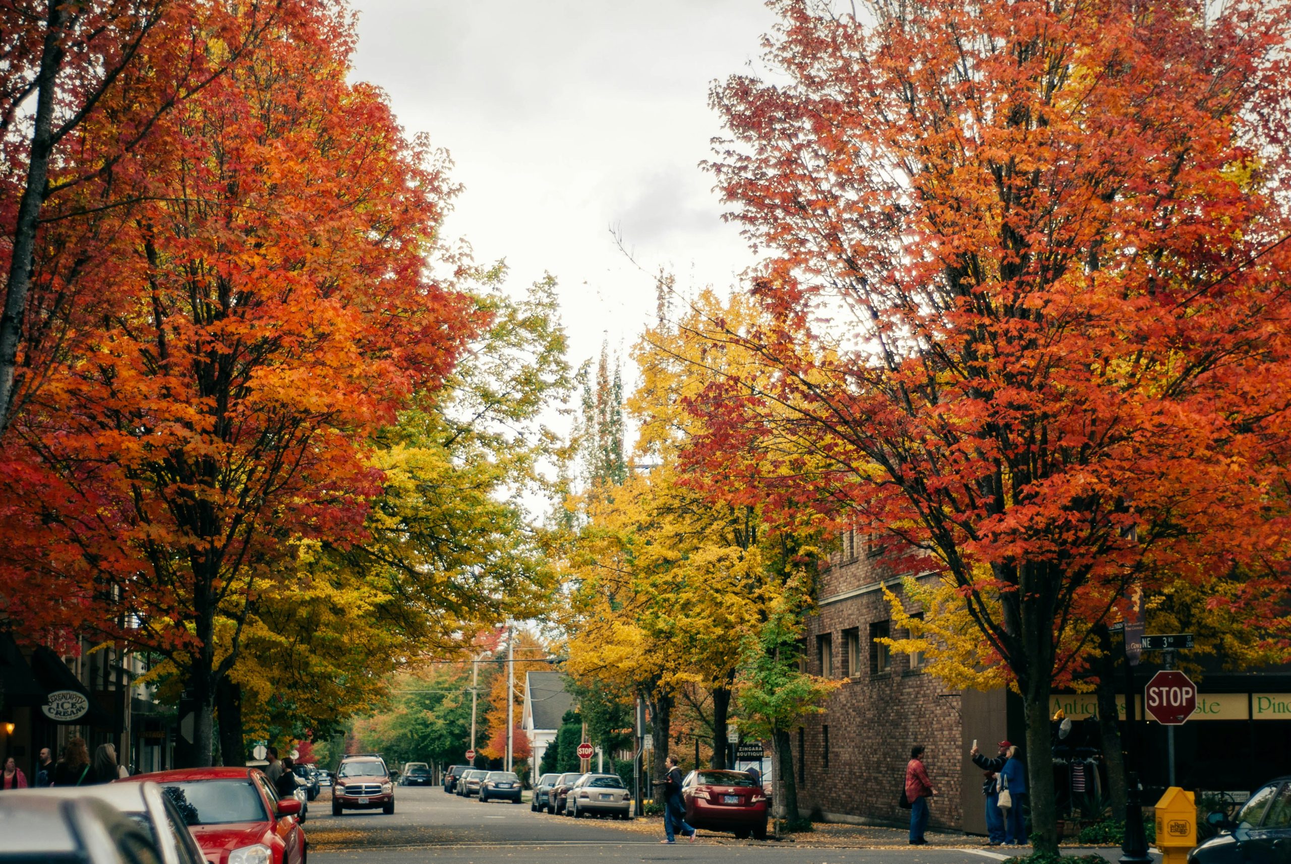 Historic small-town street, representing relocating to Howard County, Maryland